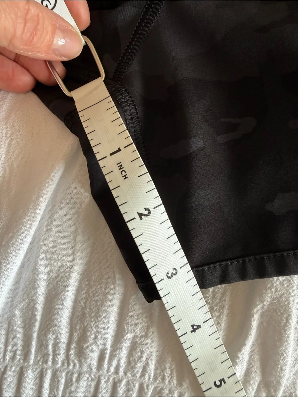 Lululemon Black Camo Athletic Shorts Lined Size 8